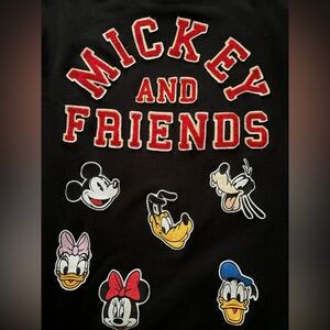 Disney Black Tunic Sweatshirt Mickey & Friends Varsity Style size S